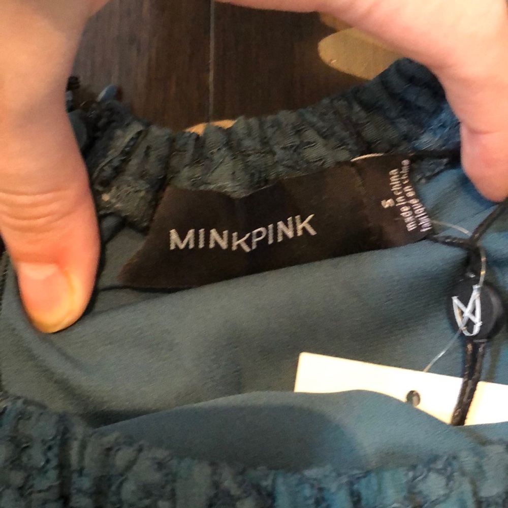 NWT MINKPINK teal tainted love lace dress - Picture 5 of 8